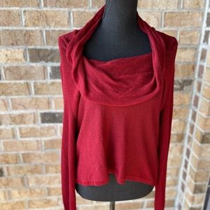 Women’s Red Cowl Neck Sweater